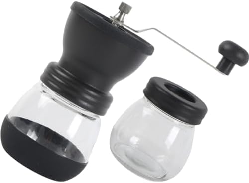 Garneck Manual Hand Coffee Bean Grinder Wear-resistant Burr Mill for Home Office Use Portable Compact Coffee Grinder with Consistency Easy to Clean and Travel-friendly Design by GARNECK
