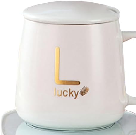 Mug and Warmer Set for Coffee Electric Plate for Beverage Heating at Home and Office White - Image 2