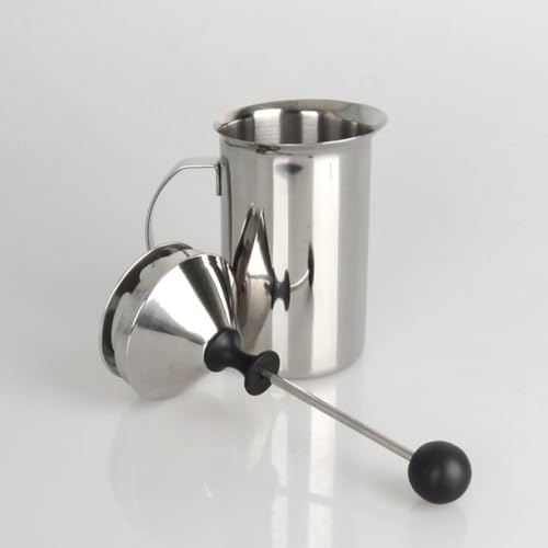 Stainless Steel Hand Pump Milk Frother Manual Cup 600ml - Image 5