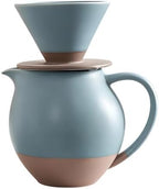 Elegant Ceramic Pours Over Coffee Maker Set with Dripper and 830ml Pots for Home Offices and Cafes Restaurant by Unknown