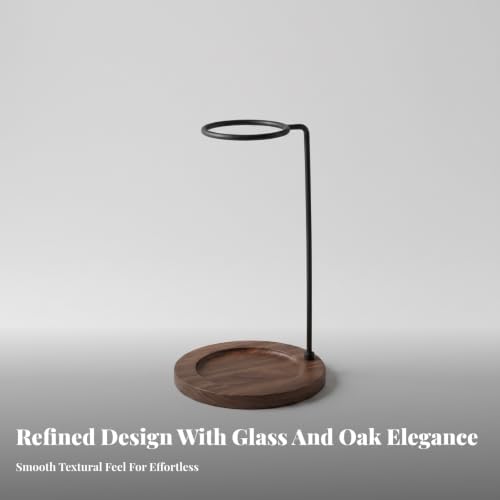 Pour over Coffee Maker with Wooden Base, Walnut Stand - Image 4