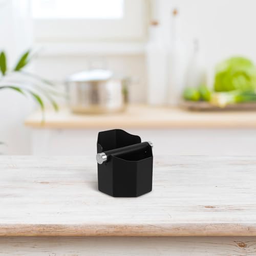 Espresso Knock Box Stainless Steel round Black Coffee Grounds Dump Bin - Image 5