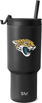 Simple Modern Officially Licensed NFL Jacksonville Jaguars 30 oz Tumbler with Flip Lid and Straws Insulated Cup Stainless Steel Gifts for Men Women Trek Collection Jacksonville Jaguars (Pack of 12) by Unknown