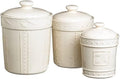 Signature Housewares Sorrento Set of 3 Ivory 36oz, 48oz, 80oz Canisters, 7701 by SignatureHousewares