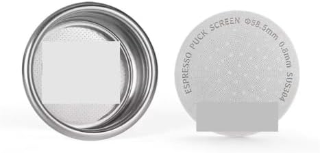 DEX Precise 58.5mm Espresso Coffee Filter Baskets With Espresso Puck Screen Fit 58mm Portafilter Barista Accessories(22g and Puck Screen) by Unknown
