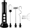 Electric Milk Frother Frothing Machine Handheld Frother High Speed ​​Drink Blender Coffee Frothing Wand 3 in 1 Portable Rechargeable(Black) by Unknown