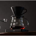 SODEF V60-02 Coffee Dripper Carafe Set | 16.9 fl oz Glass Pour Over Coffee Maker with Filter Holder | Black Ceramic Accents | TR Made | For Enthusiasts by Unknown
