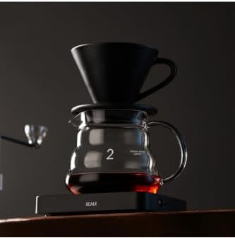 SODEF V60-02 Coffee Dripper Carafe Set | 16.9 fl oz Glass Pour Over Coffee Maker with Filter Holder | Black Ceramic Accents | TR Made | For Enthusiasts by Unknown