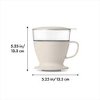 OXO Brew Compact Cold Brew Coffee Maker & Brew Single Serve Pour-Over Coffee Maker, 12 ounces, White - Image 6