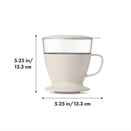 OXO Brew Compact Cold Brew Coffee Maker & Brew Single Serve Pour-Over Coffee Maker, 12 ounces, White - Image 6