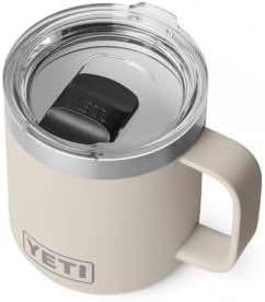 YETI Rambler 10 oz Ceramic Lined Stackable Mug, Vacuum Insulated, Stainless Steel with MagSlider Lid, Cape Taupe - Image 3