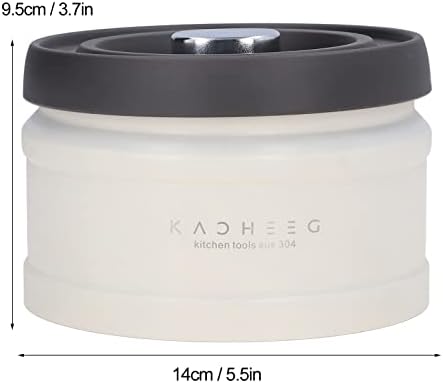 Pssopp 304 Stainless Steel Vacuum Sealed Coffee Canisters Large Diameter Airtight Stackable Containers with Vacuum Pump for Long Term Coffee Bean Storage (750ML) - Image 2