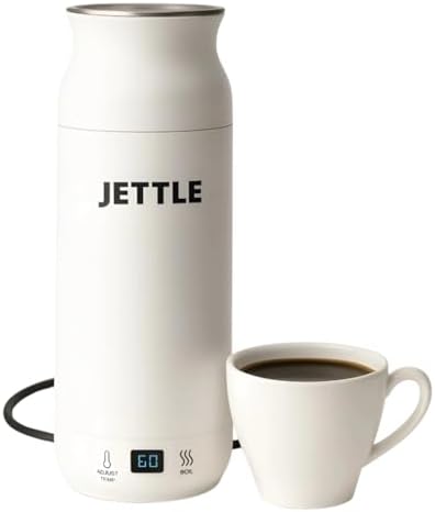 Jettle Portable Electric Kettle, 450ml Travel Water Boiler with LED, White by Jettle
