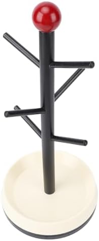 Mug Holder Tree, 6 Hooks Mug Holder Tree, Wooden Coffee Cup Holder Mug Tree Rack Stand Ideal for Countertop Standard Use (A) - Image 7