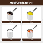 2Pcs Turkish Coffee Pot 12oz/350ml Milk Frothing Jug Butter Melting Pot - Image 6