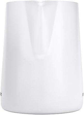 Normcore Milk Pitcher with Sharp Spout - Espresso Steaming Pitcher - Milk Frothing Jug - Espresso Barista Tool - Non-stick coating White - 20.3 oz (600 ml) - Image 4