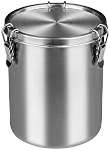 Tanjiae Stainless Steel Coffee Canister | 100% Airtight Metal Food Storage Container with Lid Sealed - Keep Coffee Beans, Sugar, Tea Fresh for Months (56 fl oz) by Tanjiae