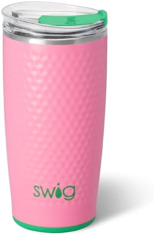 Swig Life 22oz Insulated Tumbler with Lid, Azalea Golf Ball by SwigLife