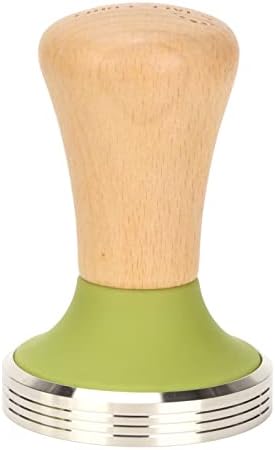 GOTOTOP Wood Coffee Tamper Set, Beech Coffee Hammer with Stainless Steel Base and Silicone Tamper Mat, Flat Press, Ergonomic Grip, Easy Clean for Beginners and Baristas (58mm / 2.28in) - Image 4