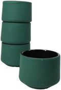 Ebros Gift Pack Of 4 Japanese Traditional Tetsubin Style Textured Surface Cast Iron Tea Cups Teacups Drinkware Tea Service Far East Decorative Accent (Green Modern Kokuyo) by EbrosGift