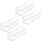 mDesign Plastic Condiment Organizer and Tea Bag Holder - 9" Long Kitchen Pantry/Countertop Storage Caddy - Divided Chip, Snack, Granola, Oatmeal Packet Holder - Lumiere Collection - 4 Pack - Clear - Image 5