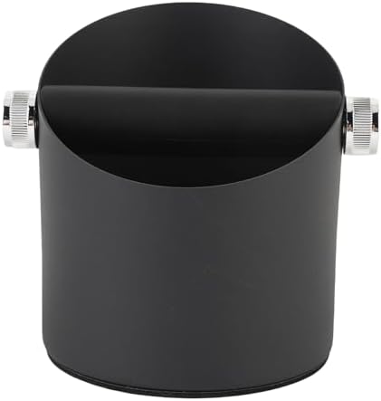 Small Coffee Knock Box, Espresso Knock Box Coffee Grounds Container, Carbon Steel Espresso Knock Box for Household (Black) by MUNEFE