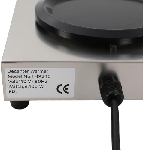 Commercial Coffee Warmer, 110V Electric Mug Heater, 80W Drink Temperature Maintainer with Non-Stick Surface and Auto Shut-Off Protection for Office Desk Cafes Home Kitchen Buffet Service - Image 3