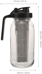 ibasenice 1 Set Cold Brew Coffee Maker Glass, 64oz Mason Jar Pitcher W/ - Image 2