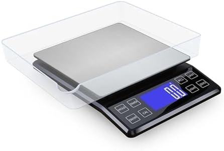 Electronic Scale, High Precision Kitchen Scale 3kg/5kg/10kg 0.1g Household Food Coffee Balance Waterproof Electronic Scales 50g Weights Pan,for Meal Prep, Baking and Cooking(10kg Battery) - Image 2