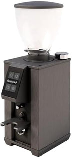 MACAP LEO 55 Touch Burr Coffee Grinder, Satin Black – 55mm Flat Burrs, Compact & Quiet, Stepless Micrometric Adjustment, Precision Grinding, Home Espresso Machine Compatible, Touch Screen by MACAP