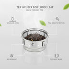 Stainless Steel Tea Infuser for Loose Leaf - Fine Mesh Strainer Fits Mugs & Cups (1.5-1.77 Inch Diameter) - Image 5