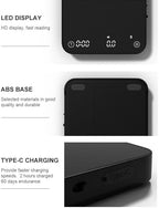 Digital Coffee Scale, Rechargeable Espresso Scale with Tare Function, 0.1g Precision, LED Display, Manual/Automatic Timing for Espresso and Pour Over Brewing - Image 7