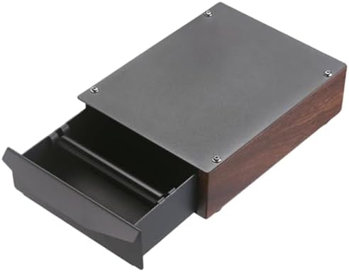 Generic Walnut Espresso Knock Box under Grinding Knock Out Drawer Grounds Bucket Household Coffee Knocker Drawer for by Unknown