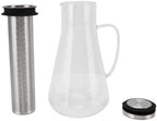 Cold Brew Coffee Maker Glass with Stainless Steel Filter, 1600ml Iced Coffee Brewer, High Borosilicate Pitcher with Scale Leak Proof Lid and Handle for Home Office Tea House - Image 6