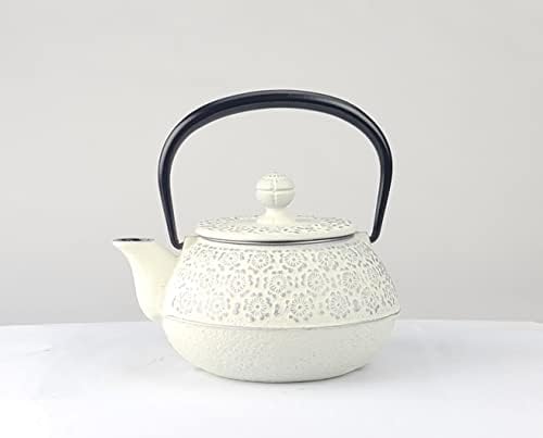Iwachu 12605 Iwachu Teapot, 3 Type, Cherry Blossom, Silver/Hemp Color, 0.32 L (0.32 L), Enameled Inner, Nambu Ironware - Image 2