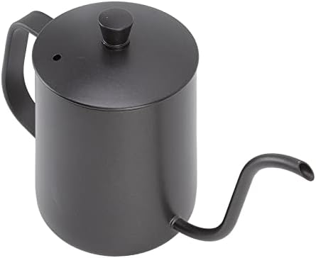 Rengue Gooseneck Pour Over Coffee Kettle 20oz Stainless Steel Tea Kettle with Precision Control for Home Brewing Stovetop Safe Small Water One Person (600ml PTFE Black) - Image 4