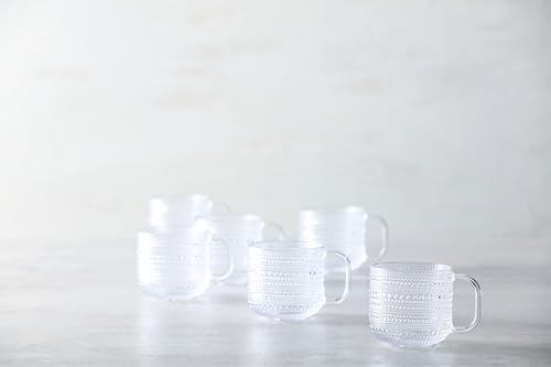 Fortessa Jupiter Glass, 12 Ounce Coffee Cup (Set of 6), Clear - Image 2