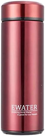 Glass Liner Vacuum Flask Stainless Steel Water Bottle Insulated Travel Coffee Mug,11oz,9oz Available (11oz, Red) by Milepetus