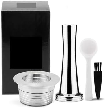 Reusable Coffee Filters Capsule Stainless Steel Capsule Pod(1 Capsule 1 Tamper) by Unknown
