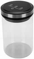 Haofy Automatic Vacuum Coffee Canister Rechargeable Glass Airtight Storage Container 2000mAh Lithium Battery LED Display Real Time Pressure Sensor for Coffee Beans Freshness by Haofy
