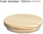 Bamboo Lids 10pcs Reusable Bamboo Wood Lids,Mason Jar Caps Non Leakage Silicone Sealing Wooden Covers(102mm) - Image 2