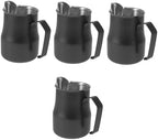 HOMSFOU 4pcs Espresso Frothing Pitcher Stainless Steel Frother Cup for Latte Art Capacity Multi-use Steamer Jug Coffee Tool by HOMSFOU