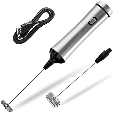 Spring Whisk Electric Milk Frother Handheld Foamer Drink Mixer Two Speeds by Unknown