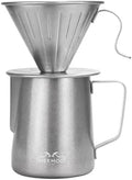 MERMOO YILAN Stainless Steel Pour Over Coffee Maker, No Plastic by MERMOOYILAN