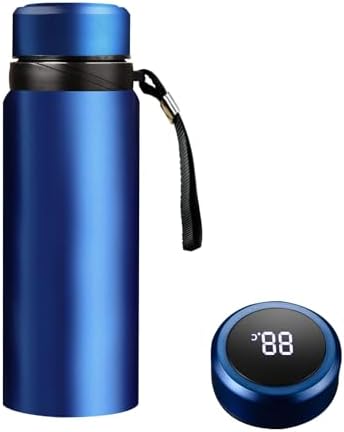 60 oz Smart Water Bottles with Digital Temperature Display Coffee Tea Infuser Bottle LED Thermal Cup Double Walled Vacuum Insulated Stainless Steel Flask Leak Proof Travel Mug Keep Warm (blue) by Unknown
