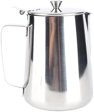 Milk Creamer Frothing Pitcher Stainless Steel Coffee Cup Mug Jug With Lid For Latte Art(1500ml) by Unknown