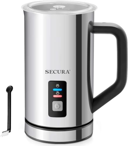 Secura Milk Frother, Electric Steamer Stainless Steel, 16.9oz/500ml Automatic Hot and Cold Foam Maker and Warmer for Latte, Cappuccinos, Macchiato, 120V, (Pack of 6) by Secura
