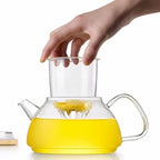 Removable Large Capacity Home Glass teapot Transparent Tea Set Tea Maker with Infuser Fruit Tea Kettle Water Pot Cleanable - Image 5