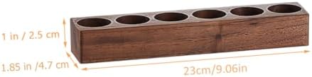 IMIKEYA 1set Coffee Bean Storage Tubes with Wooden Display Stand Airtight Glass Vials for Freshness Stylish Kitchen Organization for Coffee - Image 5