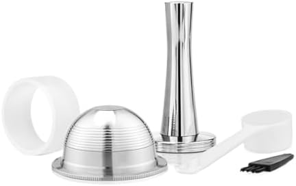 Compatible With Delonghi，ENV135 Stainless Steel Refill Pod Filter,Compatible With Nespresso，Reusable Capsule Coffee Pod GCA1(70ml 2pod t s) - Image 2